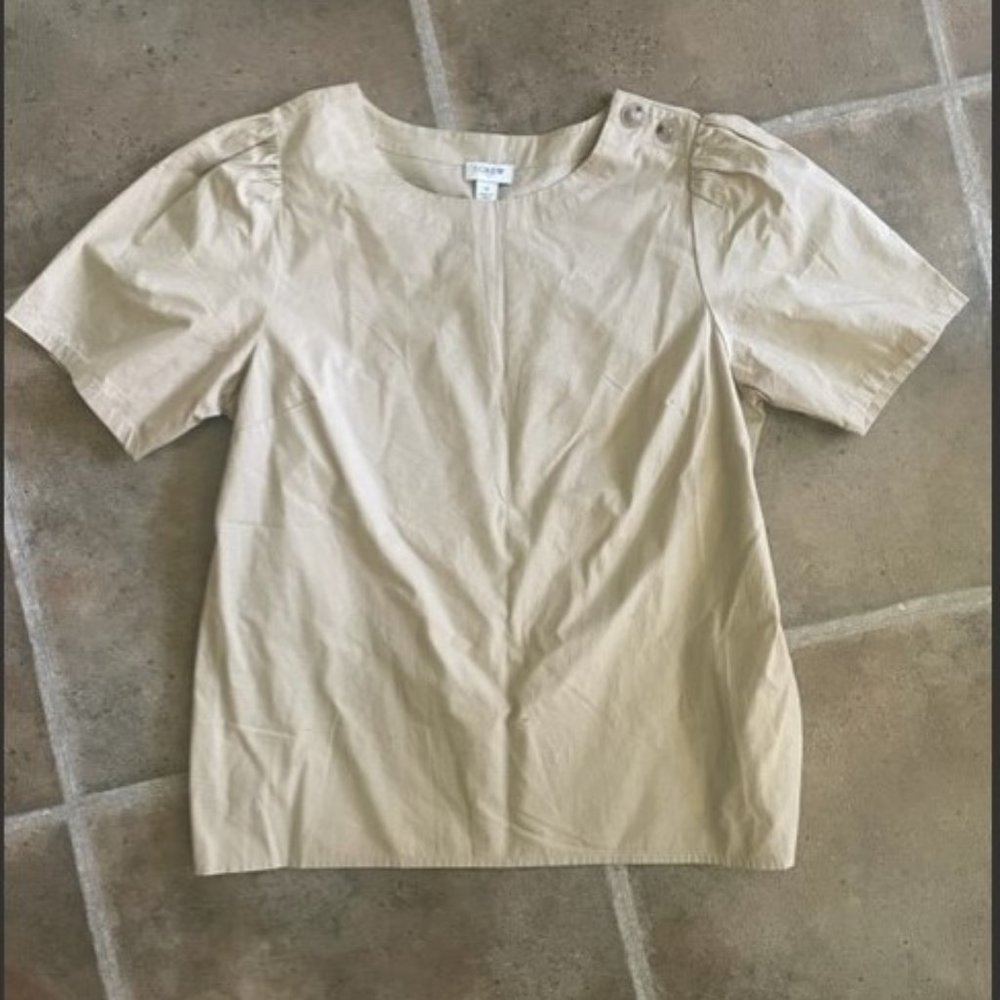 J. Crew short sleeve blouse with button detail size SM